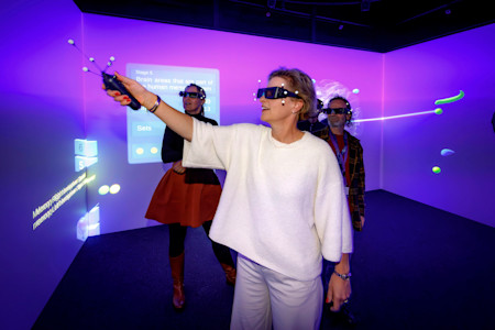 Interior of the CAVE systems at Tilburg University’s DAF Technology Lab.